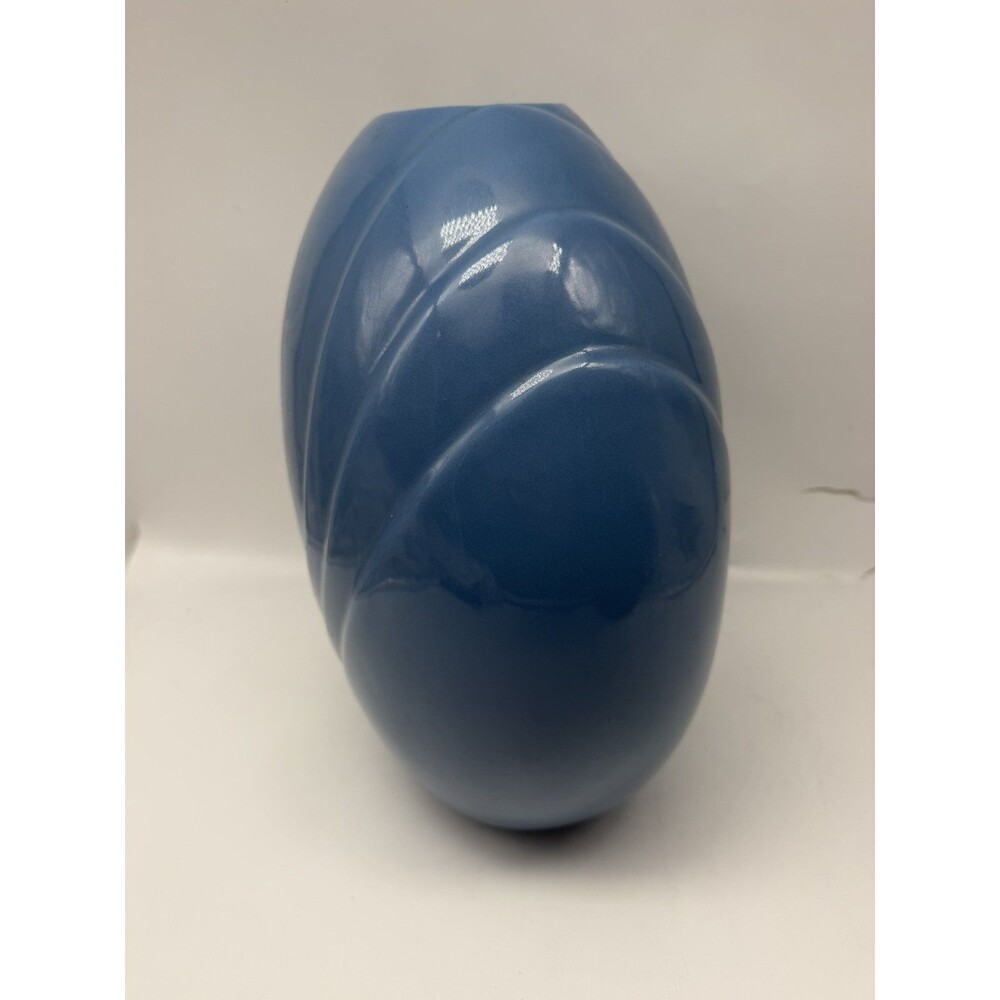 Royal Haeger pottery light blue 'wave' Modernist Mid-Century MCM